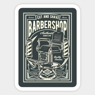 Cut & Shave Barbershop Sticker